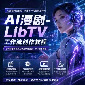 AI漫剧LibTV工作流创作教程AI漫剧3D真人视频教学1V1技术答疑
